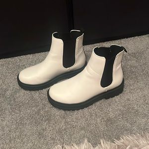 White Chelsea Boots